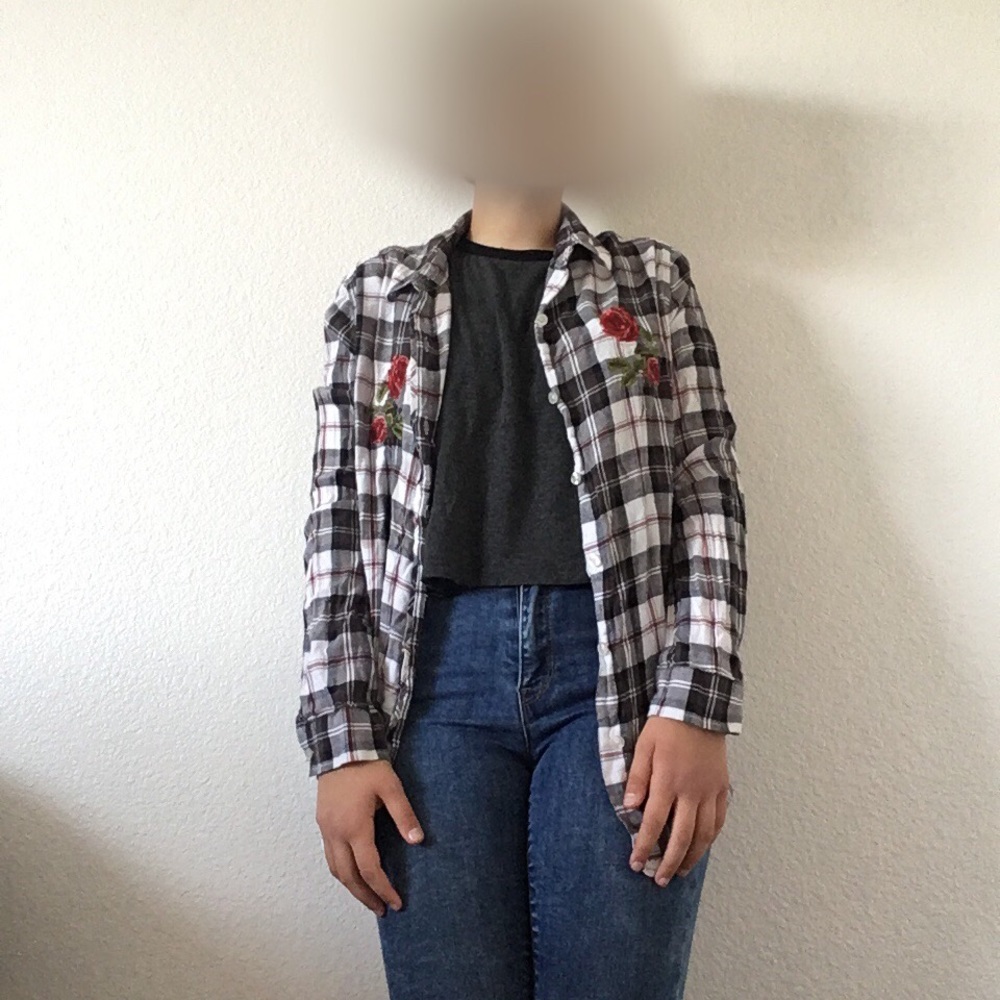 Empyre Rose Patch Flannel from Zumiez